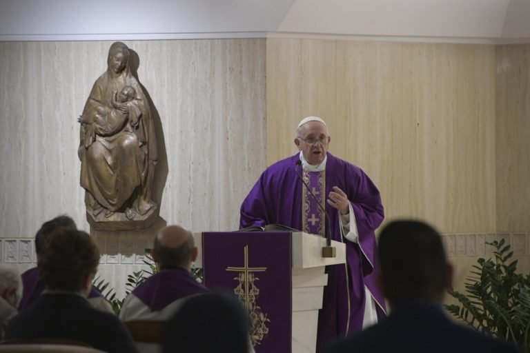 Pope at Mass: ‘Pray with courage, putting it all on the line’