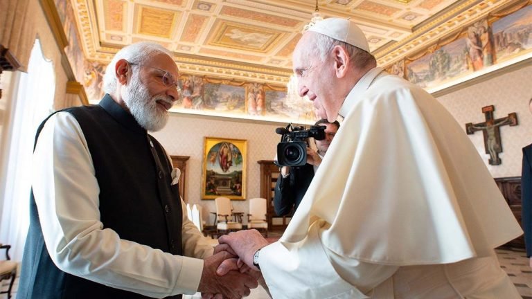 Pope receives Indian Prime Minister Narendra Modi