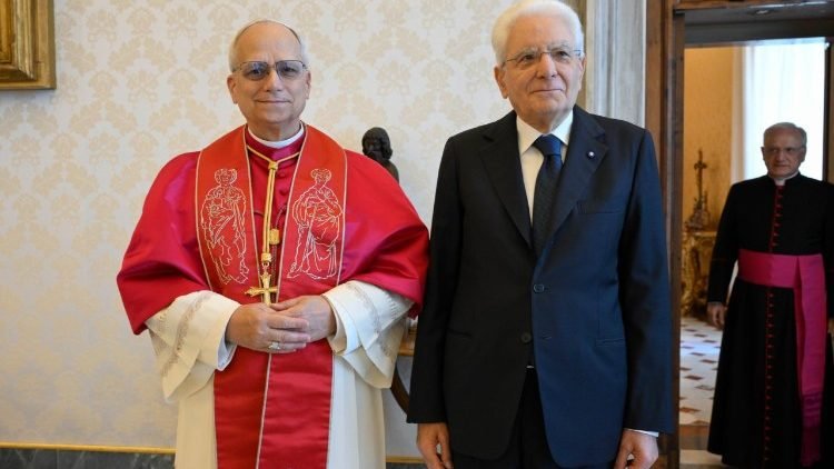 Pope Leo XIV meets with Italian President Mattarella